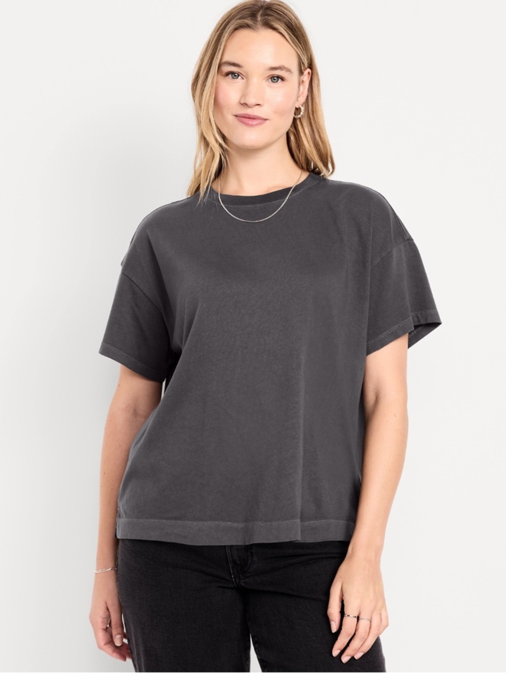 🆕 Old Navy Women's Vintage Crew-Neck T-Shirt Short Sleeve Tee M 8-10 Tall